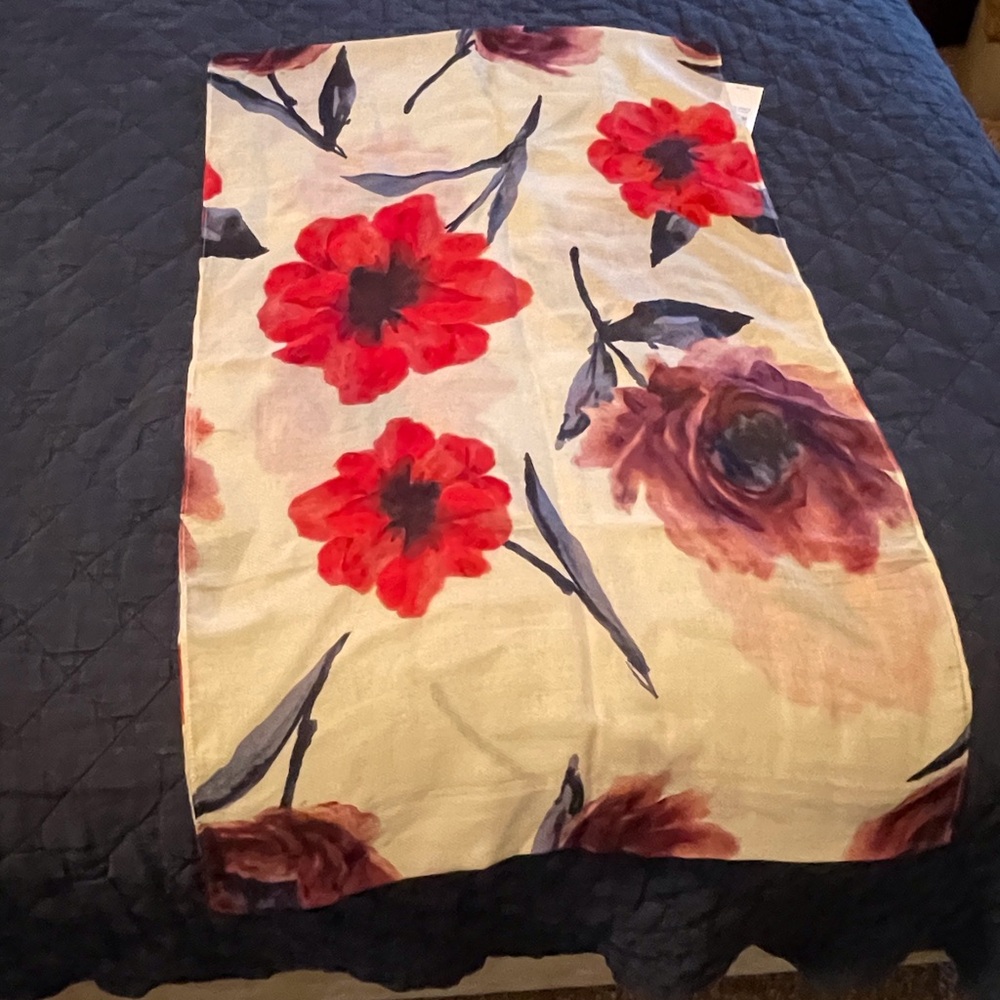 J. Jill Large Floral Print Infinity Scarf, NWT.
